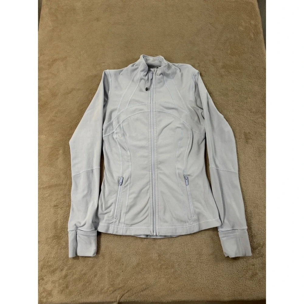 Lululemon Define Jacket Women‎ Size 6 Blue Luon Full Zip Yoga Running Activewear
